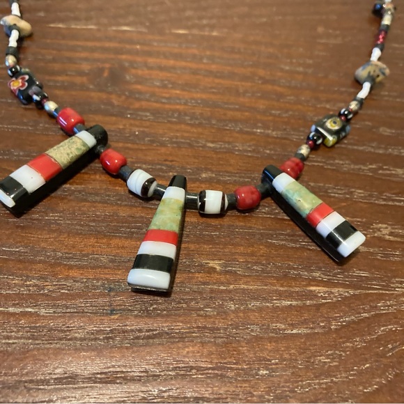 Vintage Native American Aztec Indian Necklace - Picture 3 of 3